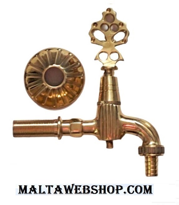 Decoratve Wall Mounted Tap in Brass for gardening - Malta - MaltaWebShop.com