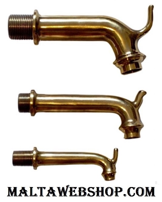 Simple water fountain taps in brass in Malta - Maltawebshop.com